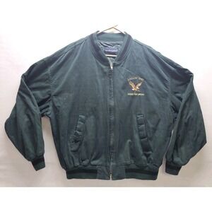VTG Swingster Bomber Jacket XL Forest Green Eagles 1997 Kansas Trial Lawyers